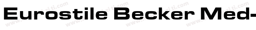 Eurostile Becker Med字体转换